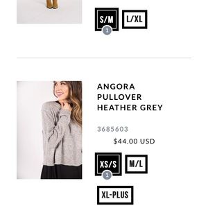 Agnes & Dora Pullover / Heather grey / Size xs/sm
